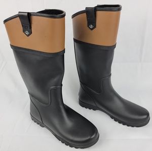 Sperry Shoes | Sperry Top Sider Nellie Kate Waterproof Boots Womens Size 8 Black Brown Sts96124 | Color: Black/Brown | Size: 8 | Stopsleepingse's